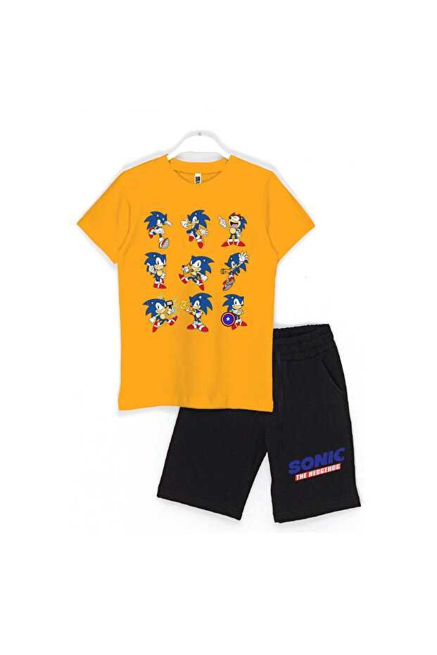 طقم شورت وبدلة علوية للأطفال من Sonic Poses