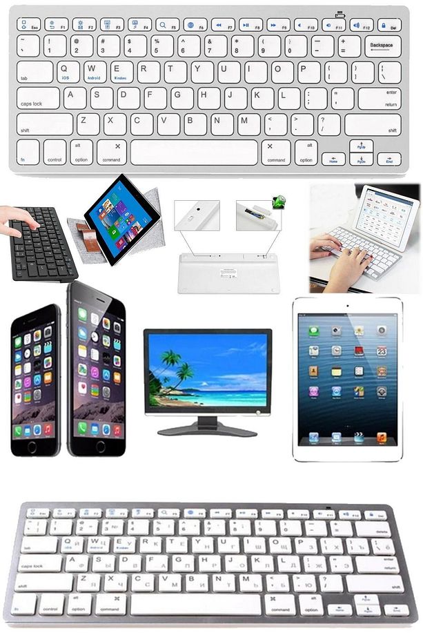 Kablosuz Mini Mac Klavye Wireless Seti Nazik Sessiz Tv Tablet Tüm Bilgisayar Ve Leptoplara Uyumlu - 6