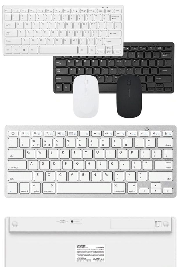 Kablosuz Mini Mac Klavye & Mause Seti Nazik Sessiz Tv Tablet Tüm Bilgisayar Ve Leptoplara Uyumlu - 3
