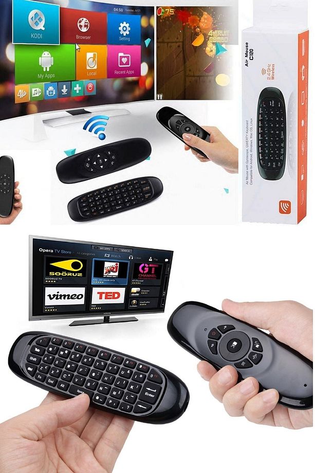 Klavye Ve Mause Android Akıllı Tvlere Ve Bilgisayarlara Uyumlu Joistic Mouse Fare Air Mouse 2.4ghz - 1