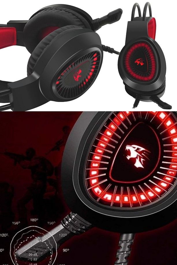 Oyuncu Gamer Ses Kasma Kulaklıklığı Pubg Call Of Duty Mikrafonlu Set Rgb Aydınlatmalı V1000 Model - 7