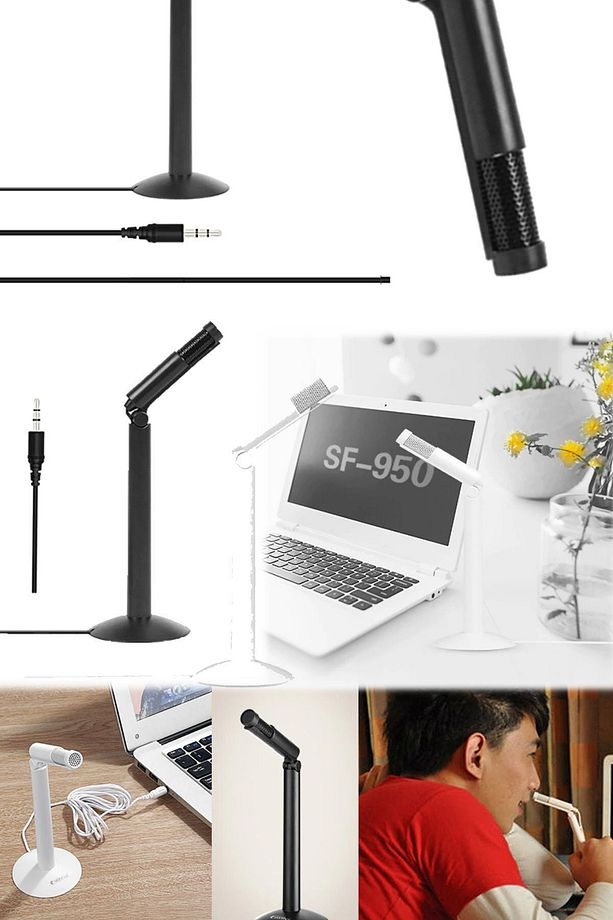 Mikrafon Canlı Ders Yayın Eğitim Desktop Youtub Profesyonel Microphone Masa Üstü Taşınabilir Standlı - 5