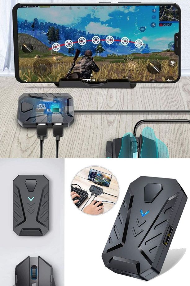 Telefona Klavye Ve Mause Bağlantı Dönüştürücü Aparat Tüm Telefonlara Uyumlu Gamepad 5 In 1 Converter - 1
