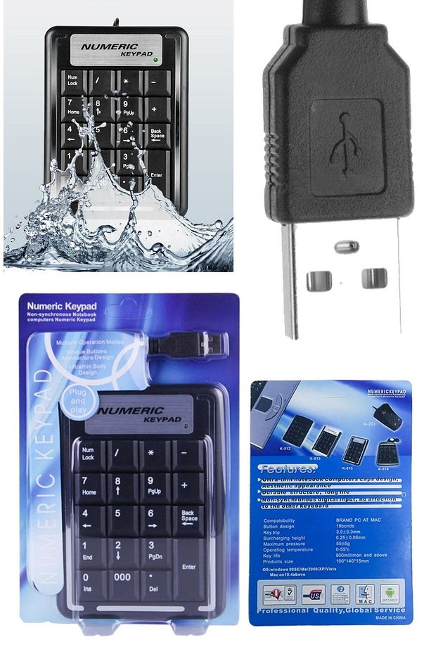 Usb Kablolu Muhasebe Hesap Için Ideal Ek Sadece Için Mini Sayılar Klavye Aparat Sayısal Tuş Takımı - 2