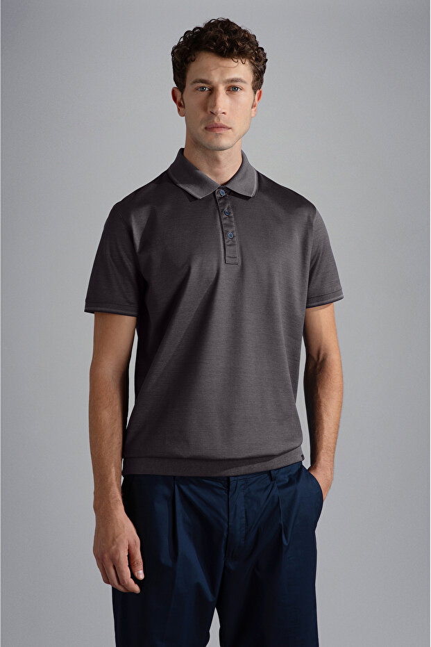 MEN'S KNITTED POLOSHIRT C.WCOTTON
