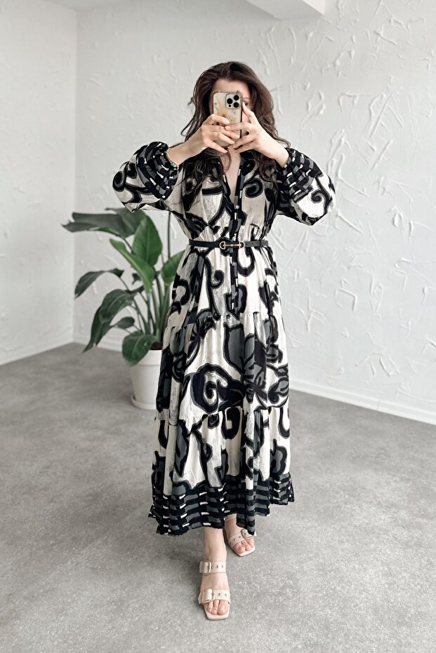 Aline Siyah Elbise - 2