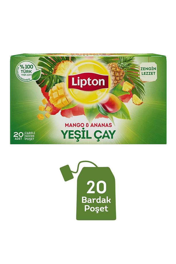 Mango & Ananaslı Bardak Poşet Yeşil Çay 20'li - 1