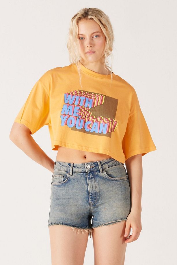 Regular Fit Normal Kesim Normal Bel Esnek Jean Kot Şort - 1