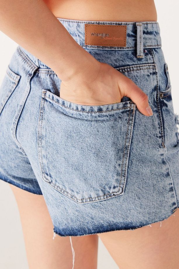 Regular Fit Normal Kesim Normal Bel Açık Mavi Jean Kot Şort - 5