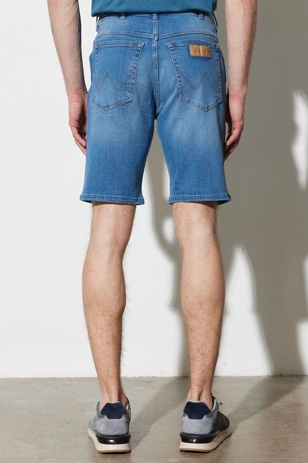 Regular Fit Normal Kesim Normal Bel Açık Mavi Esnek Jean Kot Şort - 6