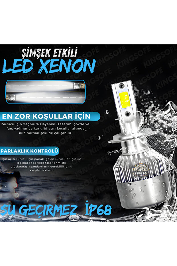 Toyota Corolla 2008-2012 Sis FarI Uyumlu Şimşek Etkili Led Xenon Performance Series H11 - 4