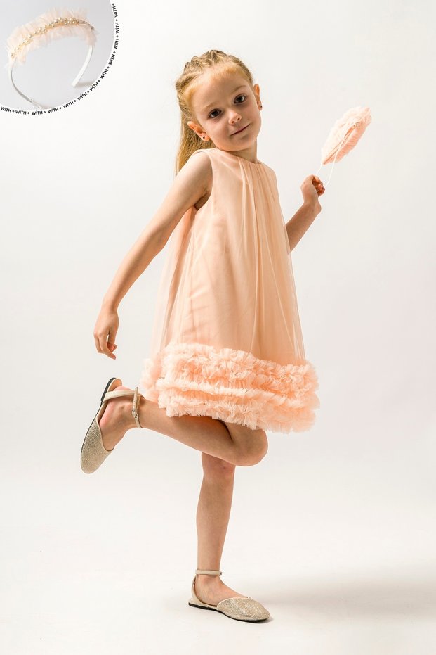 Collar Tulle Bagged Evening Dress/ Special Occasion/Birthday/Party Dress