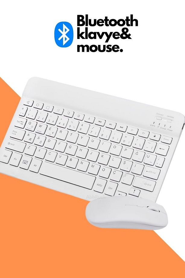 Kablosuz Klavye Ve Mouse Seti Bluetooth'lu Şarj Edilebilir Windows&İos&Android&Telefon&Tablet Uyumlu - 1