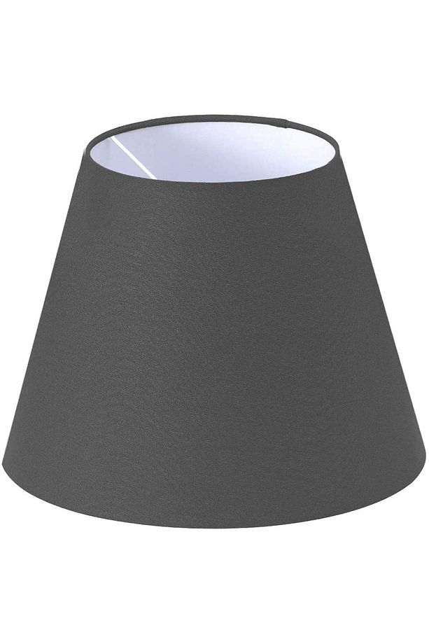 Kumaş Antrasit Lambader Başlığı Çap 35 cm Konik AB848 - 1