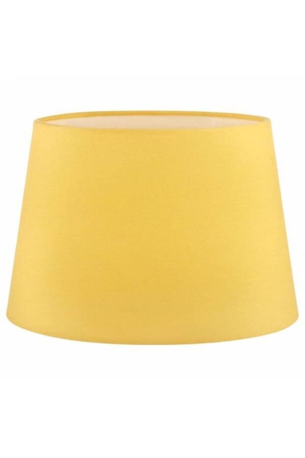 Kumaş Sarı Lambader Başlığı Çap 35 cm Konik AB865 - 1