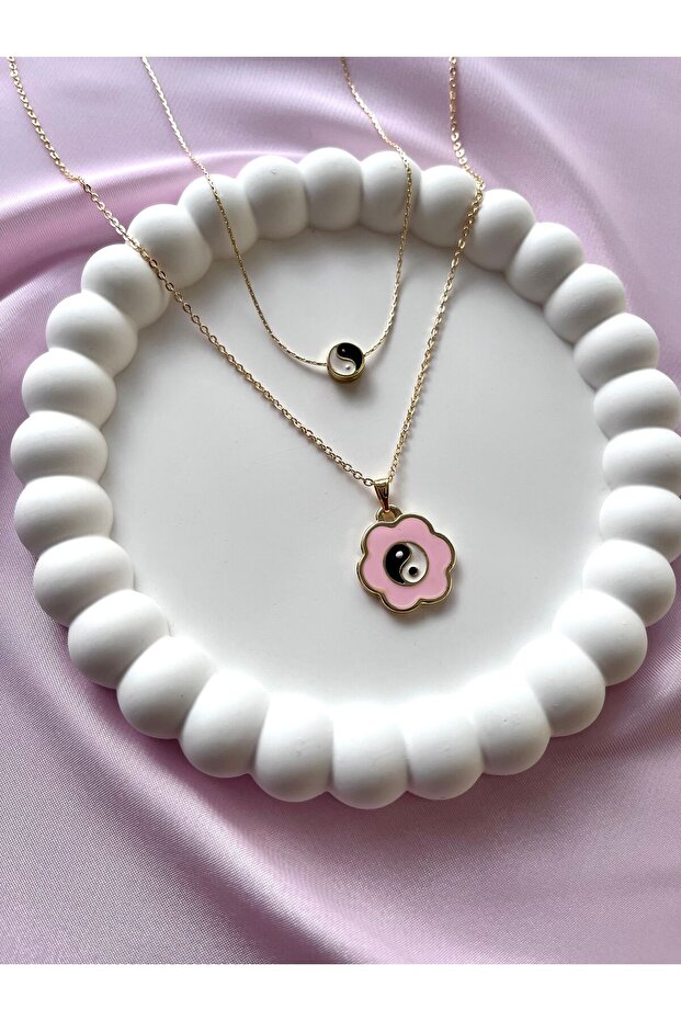 2'li Ying Yang Denge Kolye Seti - Uyum ve Dengenin Simgesi - 3
