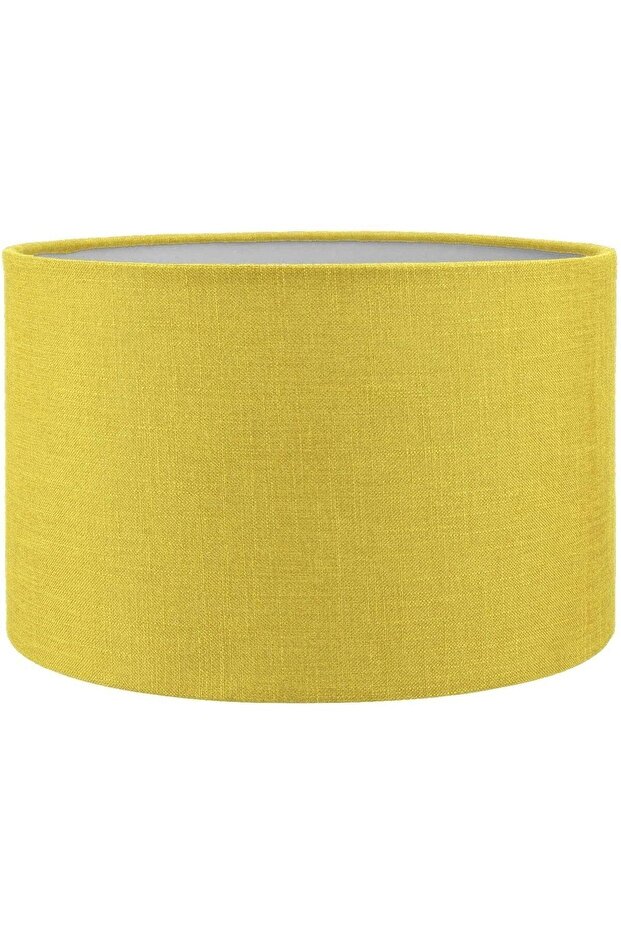 Sarı Lambader Başlığı Kumaş Silindir Çap 30 cm LB822 - 1