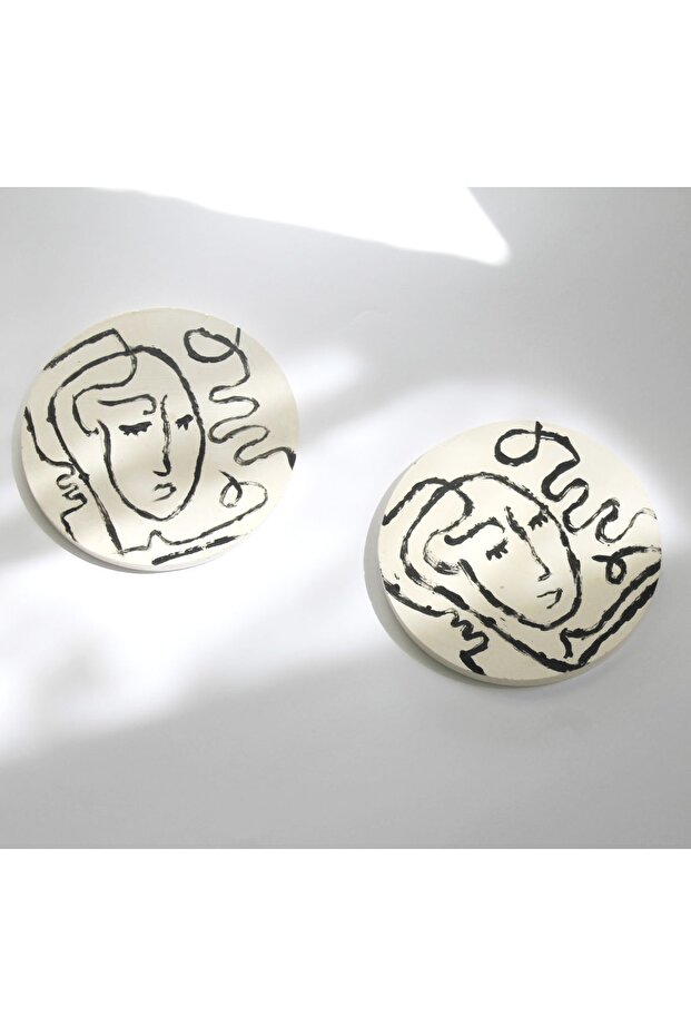 Minimal Decorative Handmade 2-Piece Decorative Concrete Plate Jewelry Plate Coaster