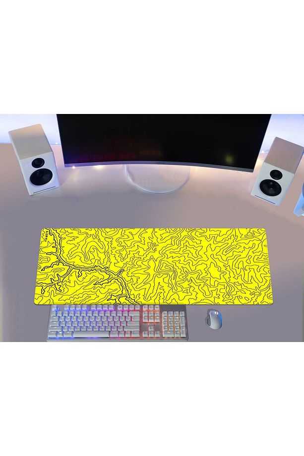 Gaming Mouse Pad 70x30 Sarı Mouse Pad XL Oyuncu Mousepad - 3