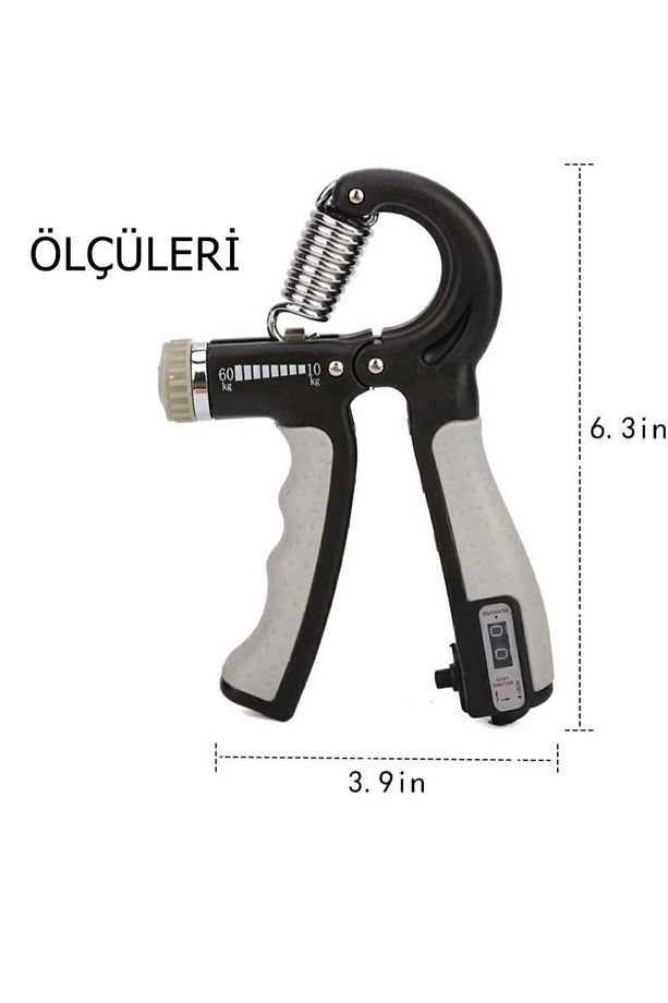 El Kol Bilek Güçlendirici Sayaçlı El Yayi Egzersiz Aleti 5-60 Kg 1 Adet (JİMLASTİK) - 7