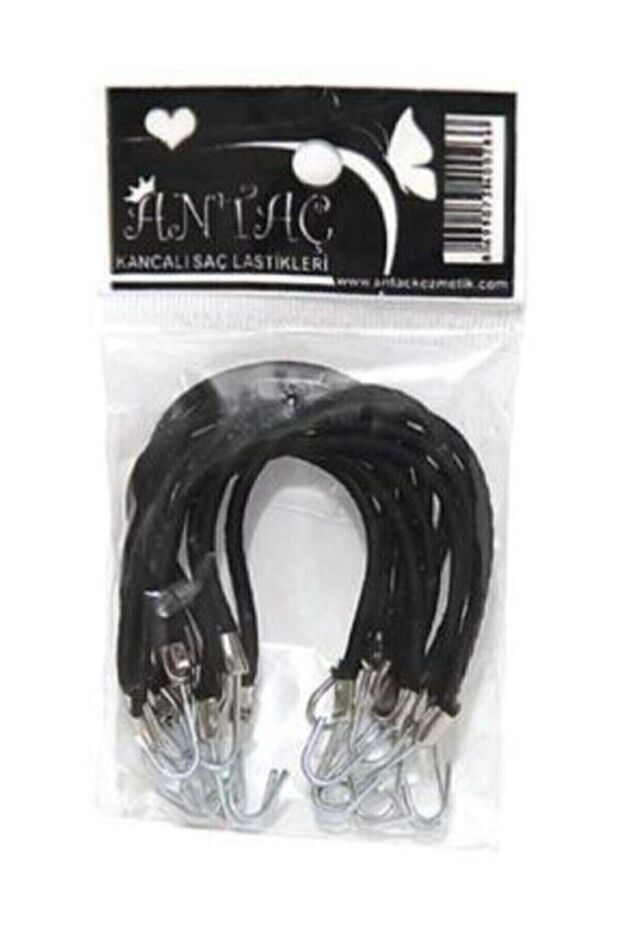 10 Pieces Hair Elastics with Buckle Hooks - Safety