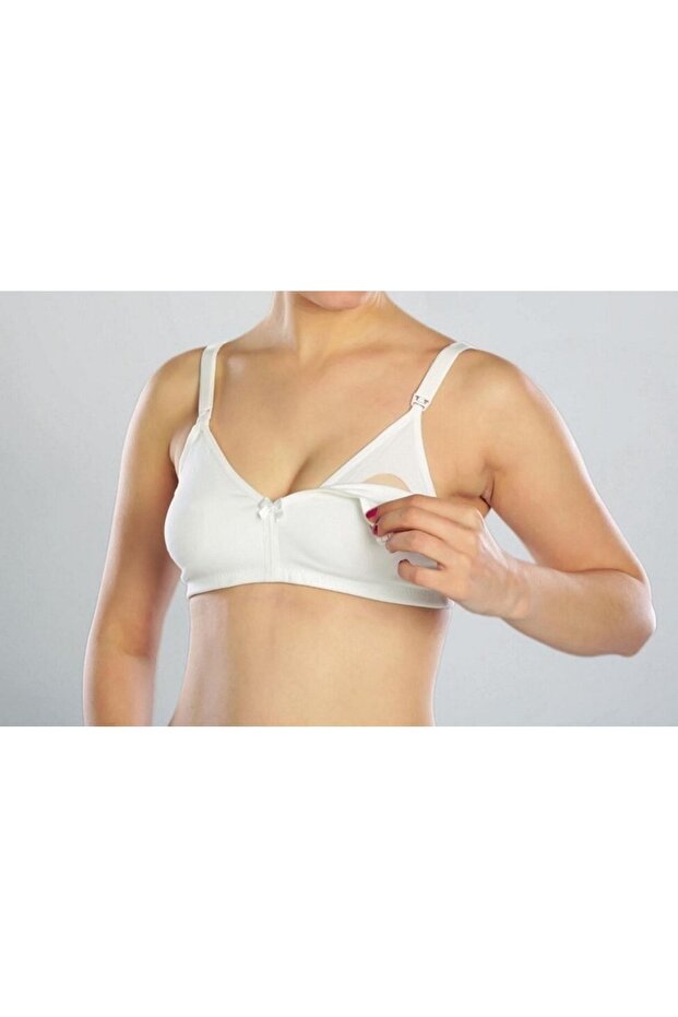 Nursing Bra Cotton White 85b - 1