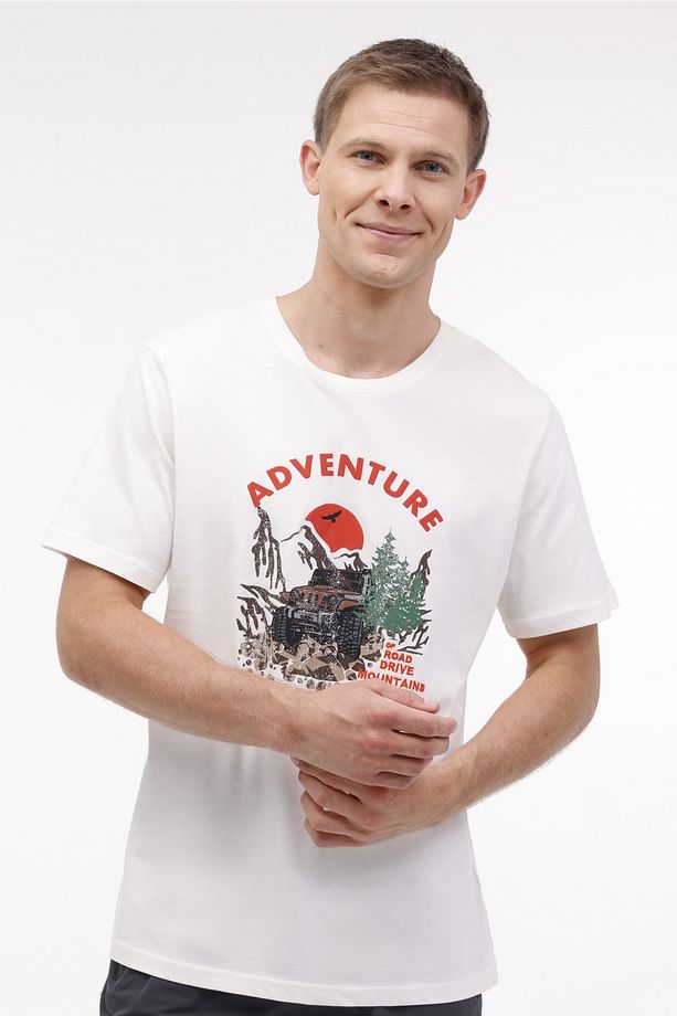 ML WILD 11CG574 3PR Ekru Erkek Kısa Kol T-Shirt - 1