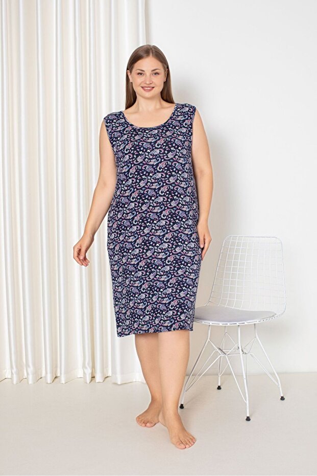 ثوب نوم قطن فيسكوز ممشط - مقاس كبير - 1