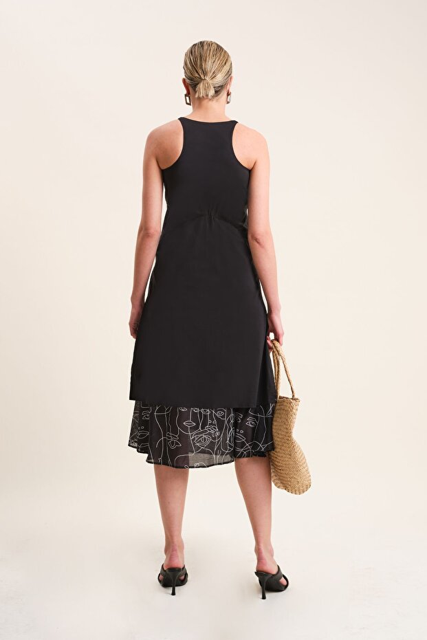 Büzgü Detaylı Elbise - 3