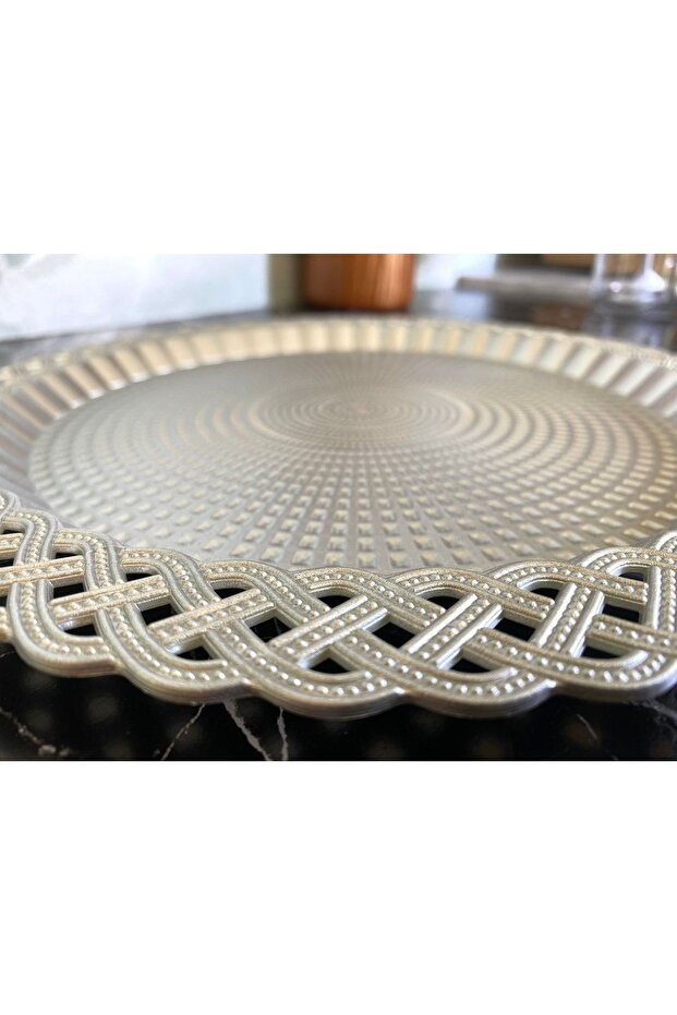 صينية تقديم من الخوص مقاس 28 سم - 3
