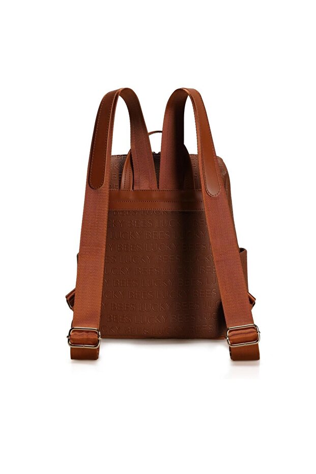 حقيبة ظهر نسائية كبيرة منقوشة - 6