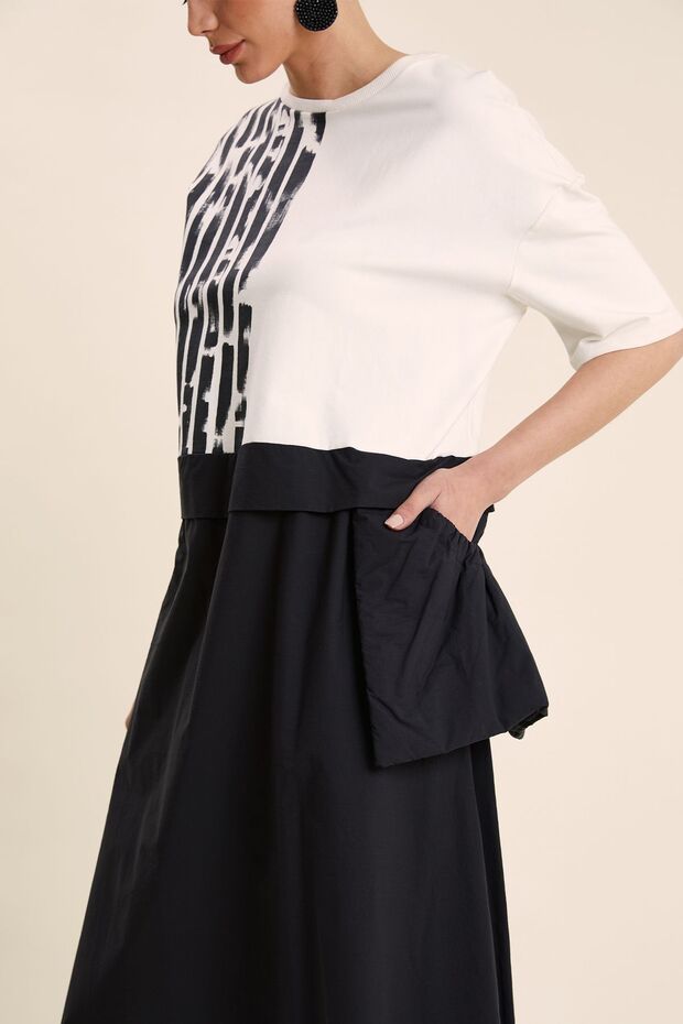 Rochie imprimata din bumbac - 2