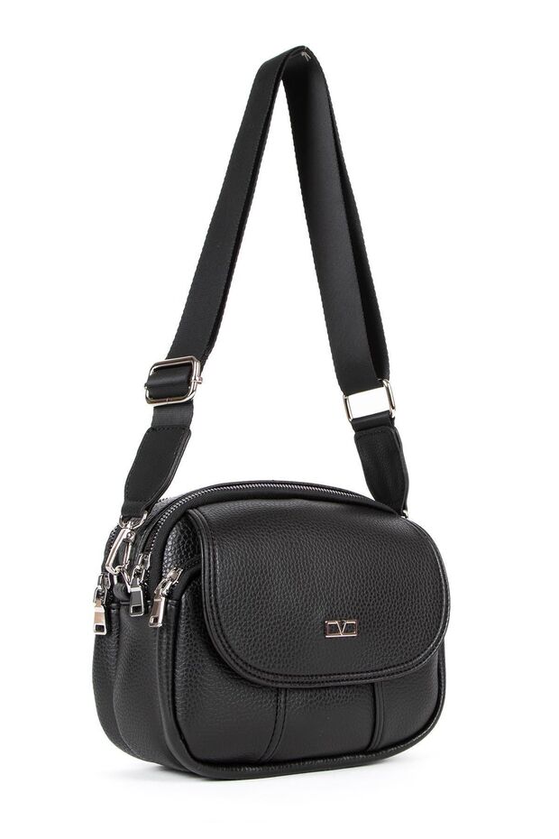 Vona Bags Women's Cross Strap Shoulder Bag Mv028 Black-2