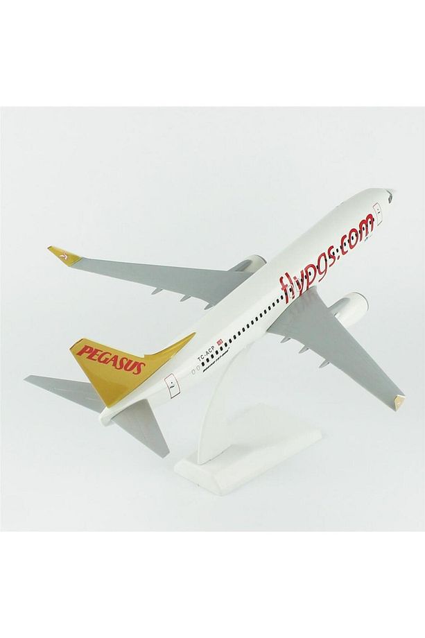 THY032 1/100 Ölçek, Pegasus A320 Yolcu Uçağı, Sergilemeye Hazır Plastik Standlı Model - 4