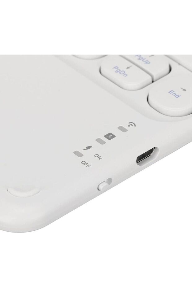 Lenovo Tab M9 ZAC40013TR 9" Uyumlu Kablosuz Bluetooth Şarjlı Touchpad'li Q Klavye - Beyaz - 4