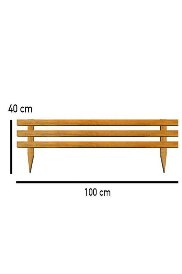Ahşap Bahçe Çiti Sınır Çit 100 Cm X 40 Cm - 2