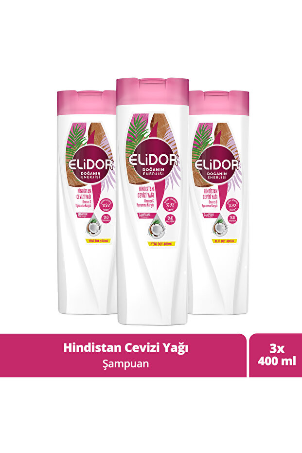 Energy of Nature Shampoo Coconut Oil 400 ml X3