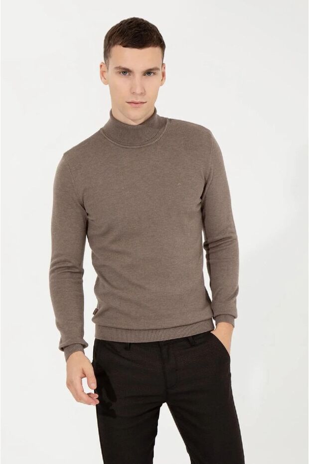 Slim Fit Basic Triko Kazak - 4