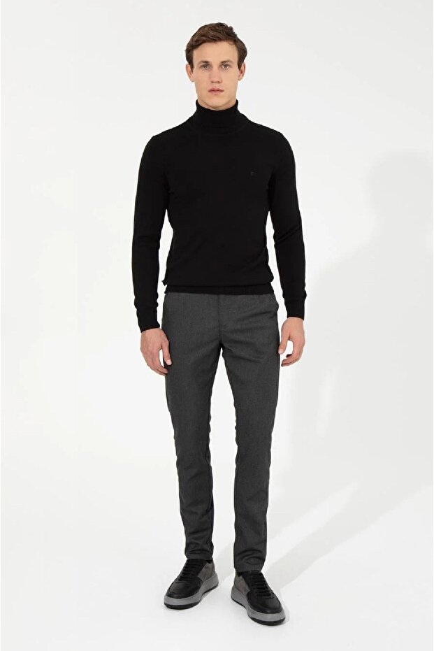 Slim Fit Basic Triko Kazak - 4