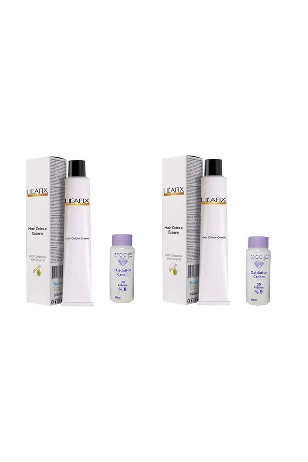 Saç Boyası 10/1 Platin Sarısı & Broches 30 Volume %9 Oksidan 2'li Set - 1