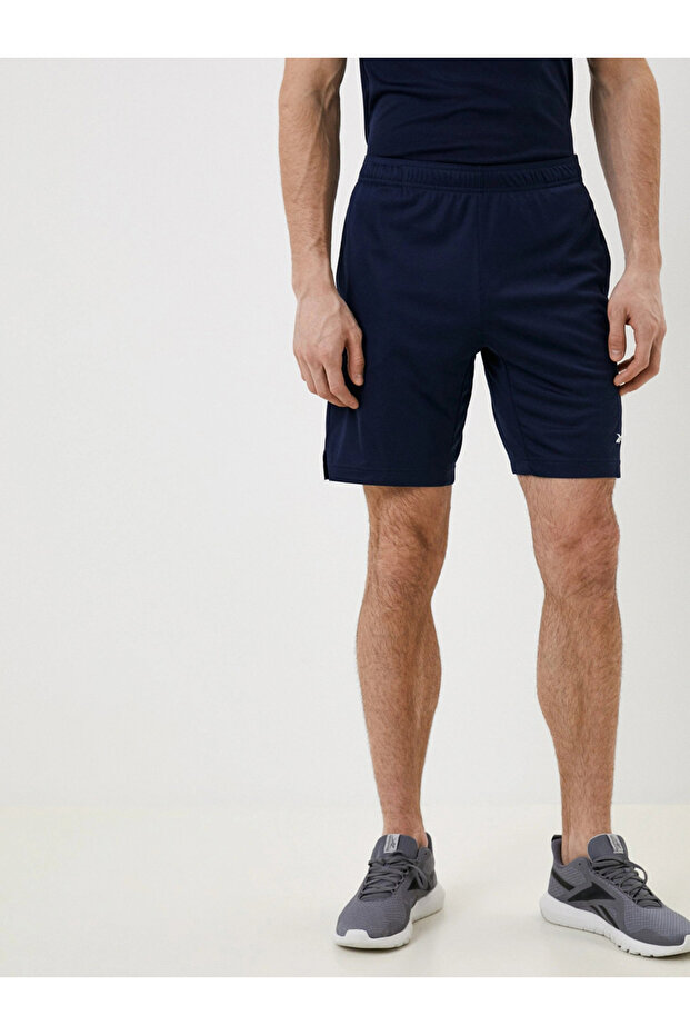 Logo Detaylı Yan Cepli Örme Şort - 1