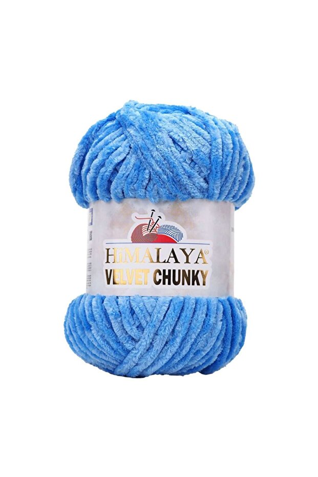 Velvet Chunky Velvet Rope Blue
