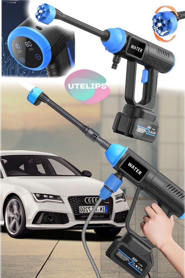 Fırçasız Elektrikli Yüksek Basınçlı Yıkama Akülü Araba Yıkama Püskürtme Tabancası Makina Zemin Araba - 2