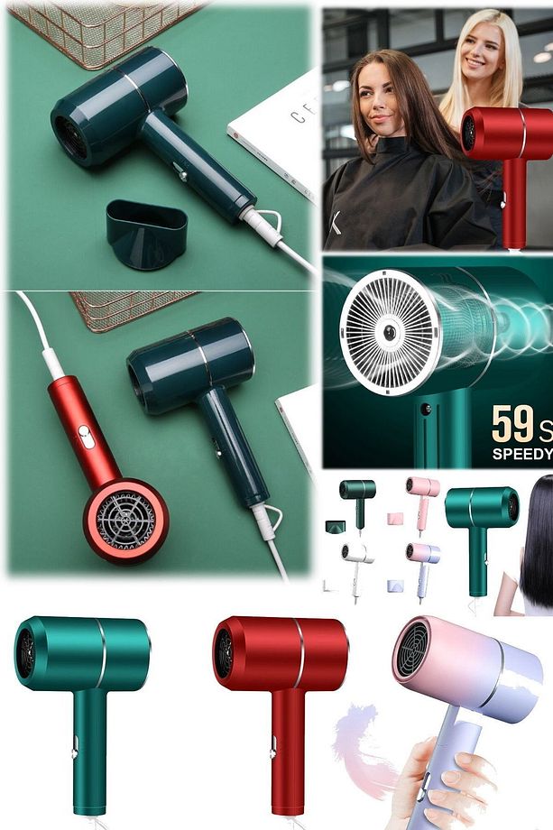 Sessiz Sıcak Ve Soğuk Hava Saç Kurutma Makinesi Yüksek Güçlü Spor Seyehat Bavula Sığan Fön Makinesi - 1