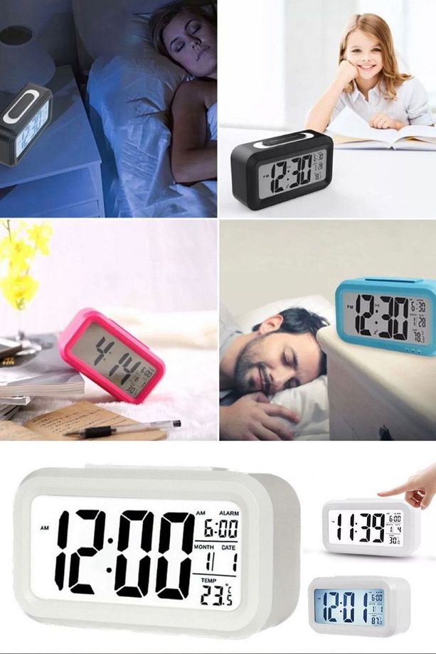 Lcd Çalar Saat Led Ekran Süresi Dijital Konuşan Istek Termometre Çok Fonksiyonlu Alarm Ledli Ekran - 8