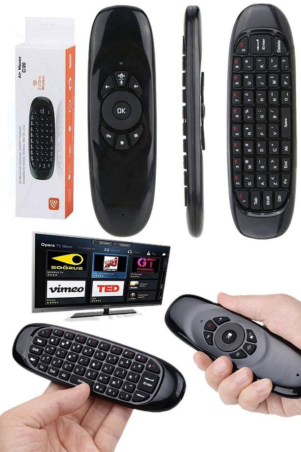 Klavye Ve Mause Android Akıllı Tvlere Ve Bilgisayarlara Uyumlu Joistic Mouse Fare Air Mouse 2.4ghz - 2