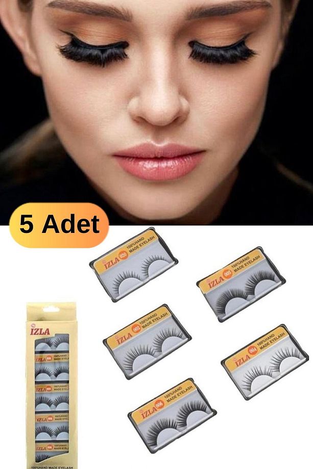5 Çift 3d Kendinden Yapışkanlı Takma Kirpik Günlük Hayatta Kullanım Için Ideal Sexy Kirpik Universal - 3
