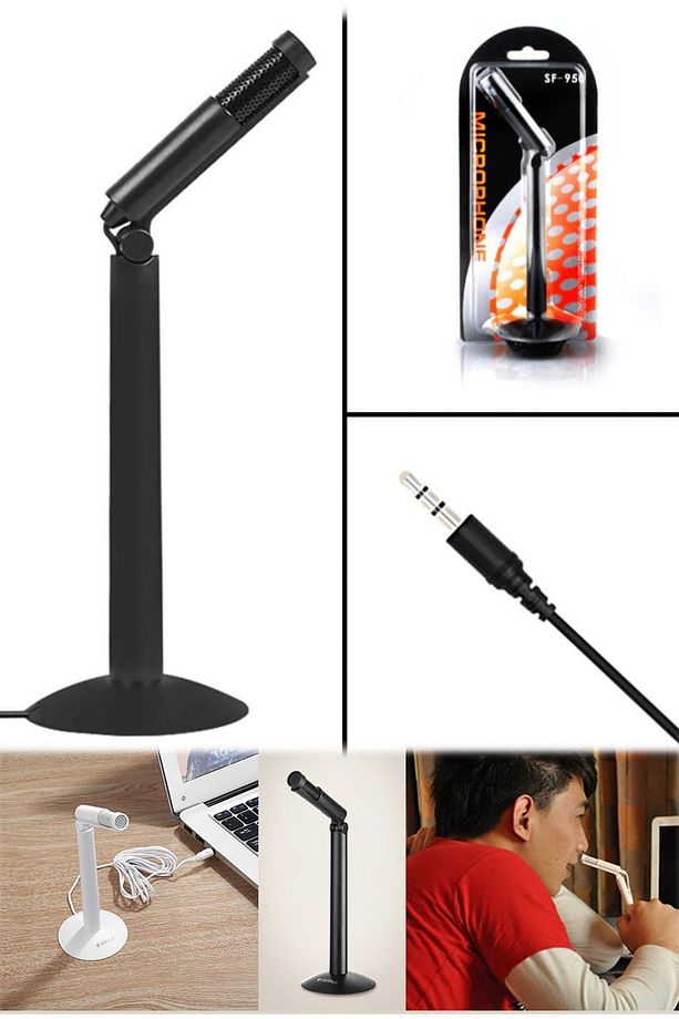 Mikrafon Canlı Ders Yayın Eğitim Desktop Youtub Profesyonel Microphone Masa Üstü Taşınabilir Standlı - 2