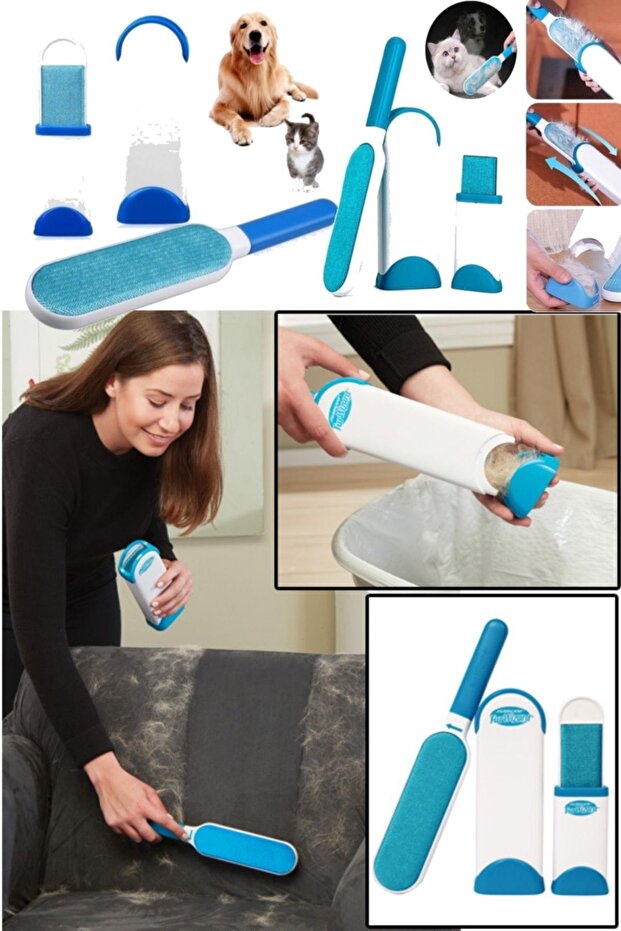 Sofa Clothes Furniture Cushion Upholstery Dust Fluff Cleaner Double Sided Brush Set 2-Piece Cleaning Set