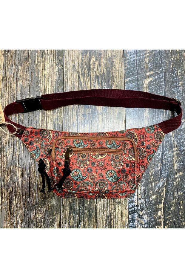 Ethnic Authentic Bohemian Patterned Daily Travel Use Shoulder and Waist Bag